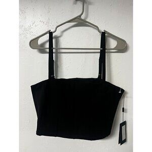 11 HONORE STRETCHY SHAYLA CROP TANKTOP, BUILD INBRA, ADJ STRAPS, PLUS SIZE 1